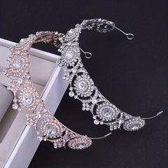 Crystal Rhinestone Crown Tiara Headband Princess Jewelry