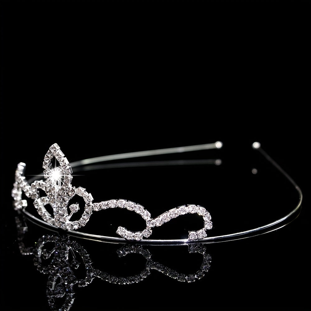 Rhinestone Headband Queen Crown Tiara Head Jewelry Hair Accessories