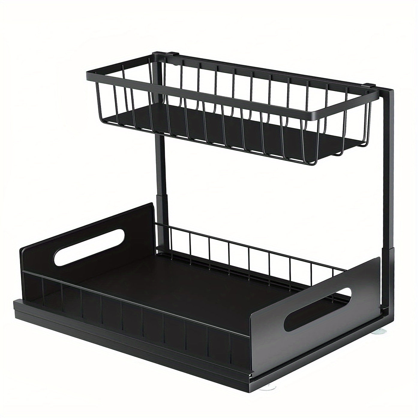 2 Tier Sliding Cabinet Basket Organizer