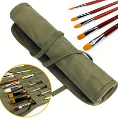 Paint Brush Holder 30 Slots Acrylic Canvas Bag Watercolor Gouache Brush Pen
