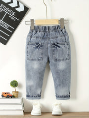 Boys Ripped Denim Jeans Long Pants Preppy Style Kids Clothes