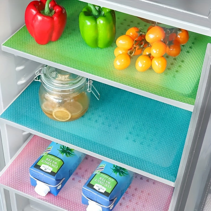 6pcs Pink Refrigerator Shelf Mats Moisture Proof Anti-Slip