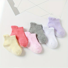 6pairs Non-slip Baby Floor Socks for Infants Learning to Walk Indoor Activities