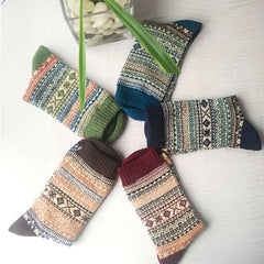 5 Pairs Winter Socks Warm Thick Soft Mid calf Socks