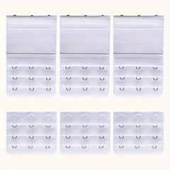 6pcs 3 Hooks Bra Strap Extenders Comfortable Adjustable Band Women's Accessories