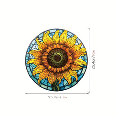 Sunflower PVC Window Sticker Double Sided Glass Decoration