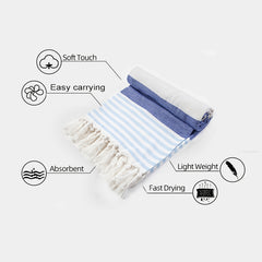 100% Cotton Quick Drying Beach Towel - Extra Large