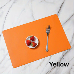 4Pcs PU Leather Placemat - Easy to Clean, Waterproof, Heat Insulation Pad