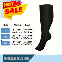 Copper Compression Socks 15-20 Mmhg Wide Calf Knee High Stockings