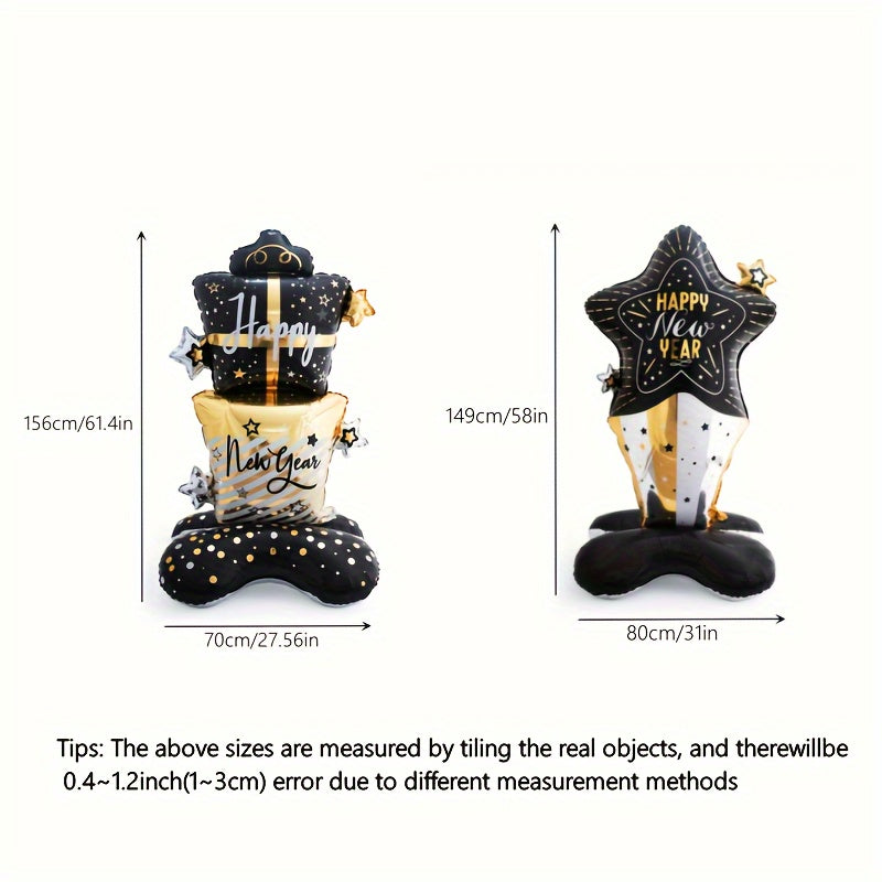 Large 4D Year Decoration Balloons for Indoor & Outdoor Party