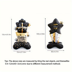 Large 4D Year Decoration Balloons for Indoor & Outdoor Party