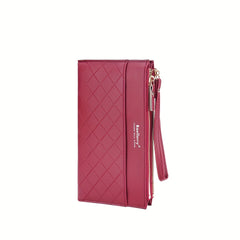 Multifunctional Girls Long Wallet Double Zipper Clutch Bag