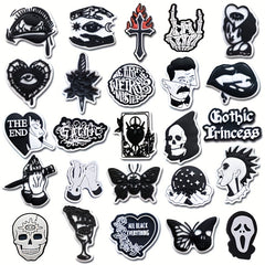 25pcs Gothic Halloween PVC Shoe Charms for Kids Boys Girls Men Women