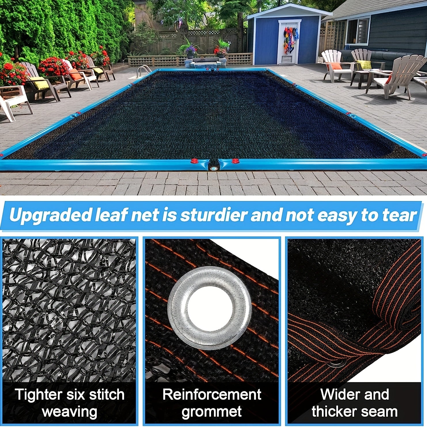 Pool Leaf Net Cover Fine Mesh Pool Screen Cover Pond Net