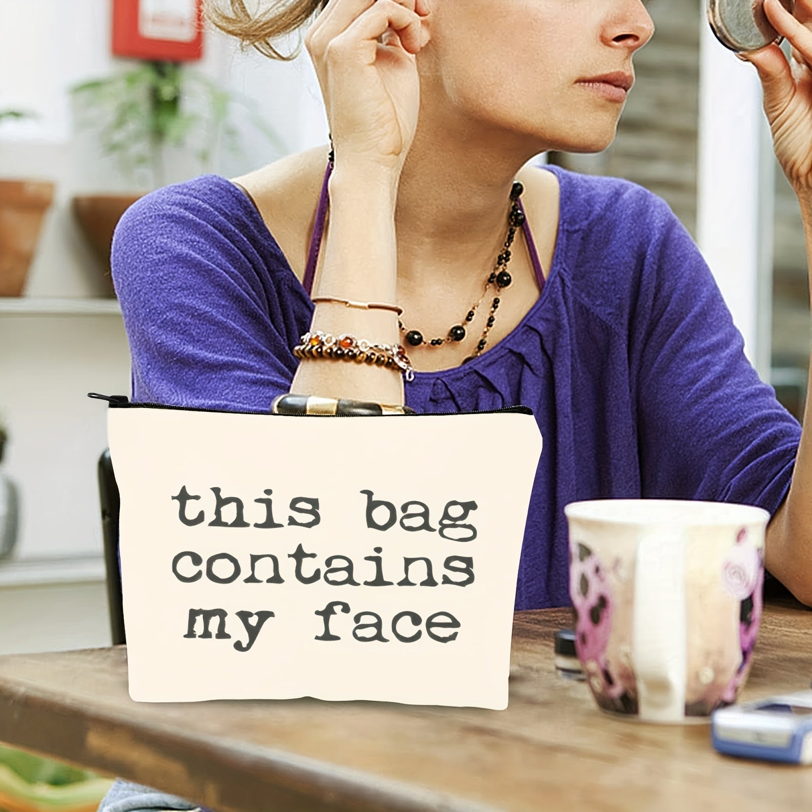 Face Makeup Bag for Girls - Unique Cosmetic Bag Gift