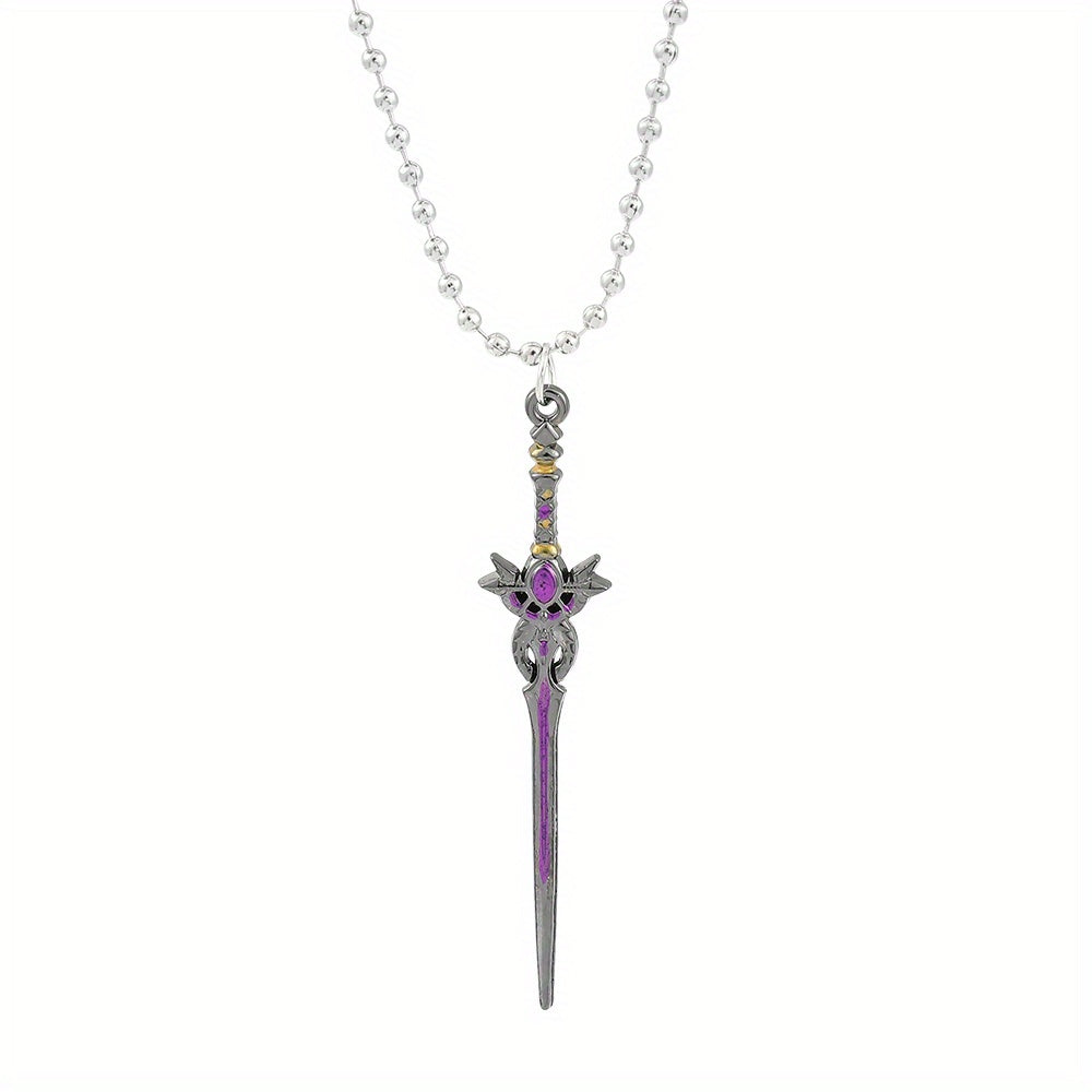 Sword Weapon Pendant Necklace Jewelry Gift For Game Boys