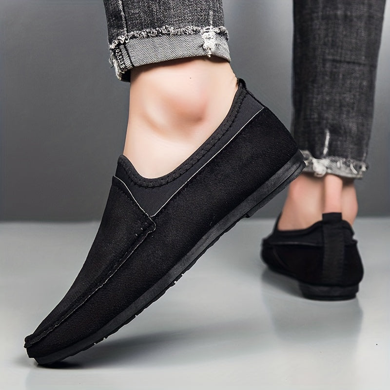 Men's Suede Loafer Shoes Comfy Slip On Moccasin Shoes