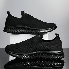 Women's Letter Slip on Casual Sneakers Mesh Breathable Sporty Outd