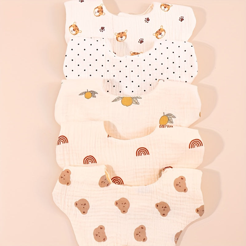 3pcs Cotton Baby Bibs Petal Shape Boy Feeding Accessories