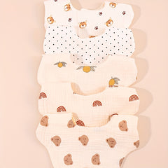 3pcs Cotton Baby Bibs Petal Shape Boy Feeding Accessories
