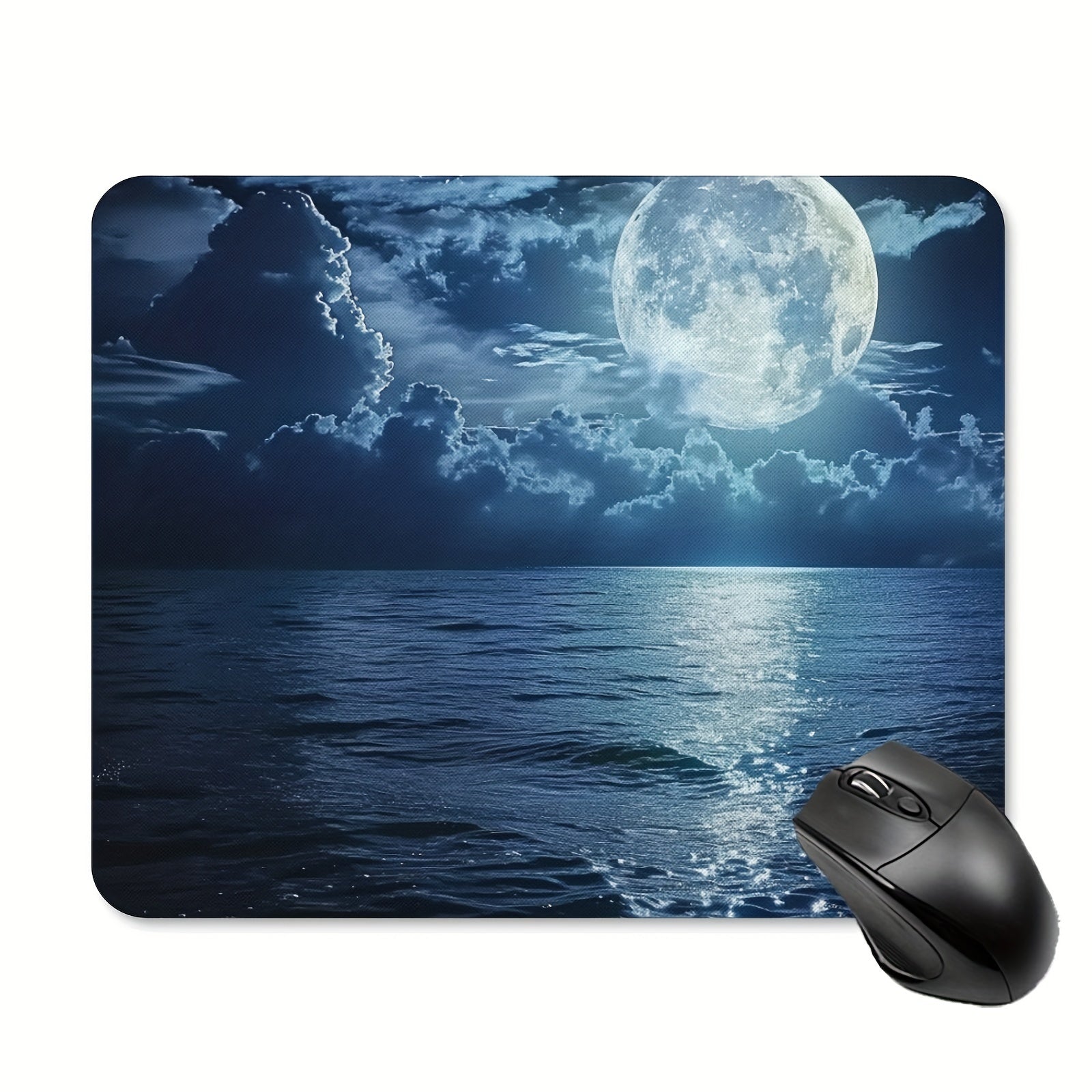 Moonlight Sand Mouse Pad Non slip Rubber Base for Computer Laptop