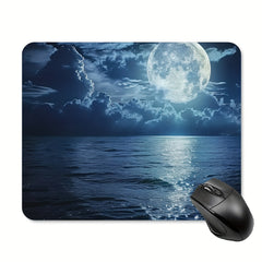 Moonlight Sand Mouse Pad Non slip Rubber Base for Computer Laptop