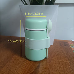 400ml Stainless Steel Insulation Cup with Spoon - Fitness Outdoor