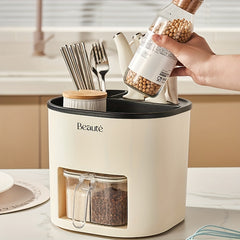 Chopstick Holder Punch Large Capacity Cutlery Storage Organizer