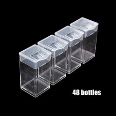 Clear Square Bottles Diamond Embroidery Storage Box Empty Bead Containers Holder