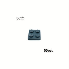 50pcs MOC Building Blocks Thin Plate 2x2 Dots DIY Toy for Kids