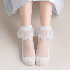 Princess Style Lace Ruffled Socks Soft Comfortable Breathable Girls Accessories