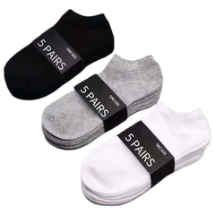 5 Pairs Women's Essential Short Low Cut Socks Lightweight Stockings