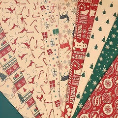 Christmas Gift Wrapping Paper Xmas Tree Snowflake 70x50cm