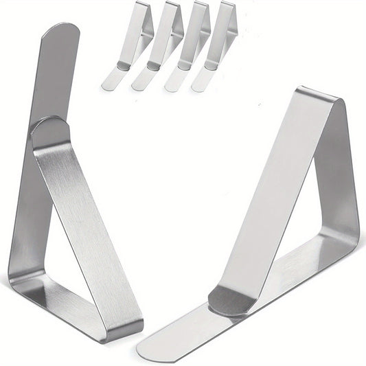 6pcs Stainless Steel Tablecloth Clips for Securely Holding Tablecloths