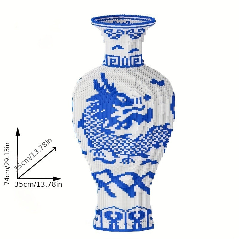 Creative Porcelain Vase Building Blocks Set - Fun Holiday & Birthday Party Game