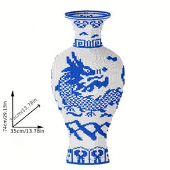 Creative Porcelain Vase Building Blocks Set - Fun Holiday & Birthday Party Game