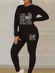Cartoon Witch & Pumpkin Print 2 Piece Set