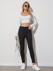 High Waist Skinny Jeans High Rise Slim Fit High Stretch Pencil Denim Pants