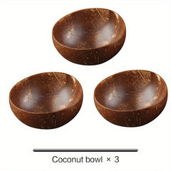 6pcs Coconut Bowl And Spoon Set - Natural Coconut Shell Bowl Food Container