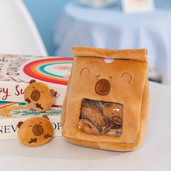 Mini Capybara Plush Toys Bag - Zipper Filled Simulation Capybara Toys