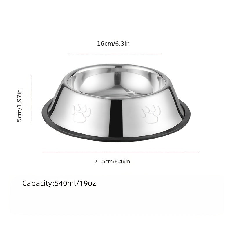 Stainless Steel Dog Feeder Bowl - Non Spill Non slip Dog Food Bowl