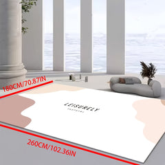 Contemporary Minimalist Area Rug Modern Non-slip TPR Base Soft Polyester Fiber