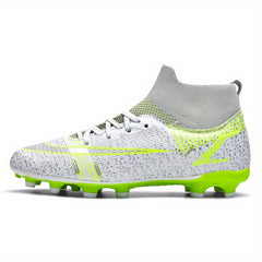 Men's High Top Colorblock Soccer Boots Football Cleats Shoes