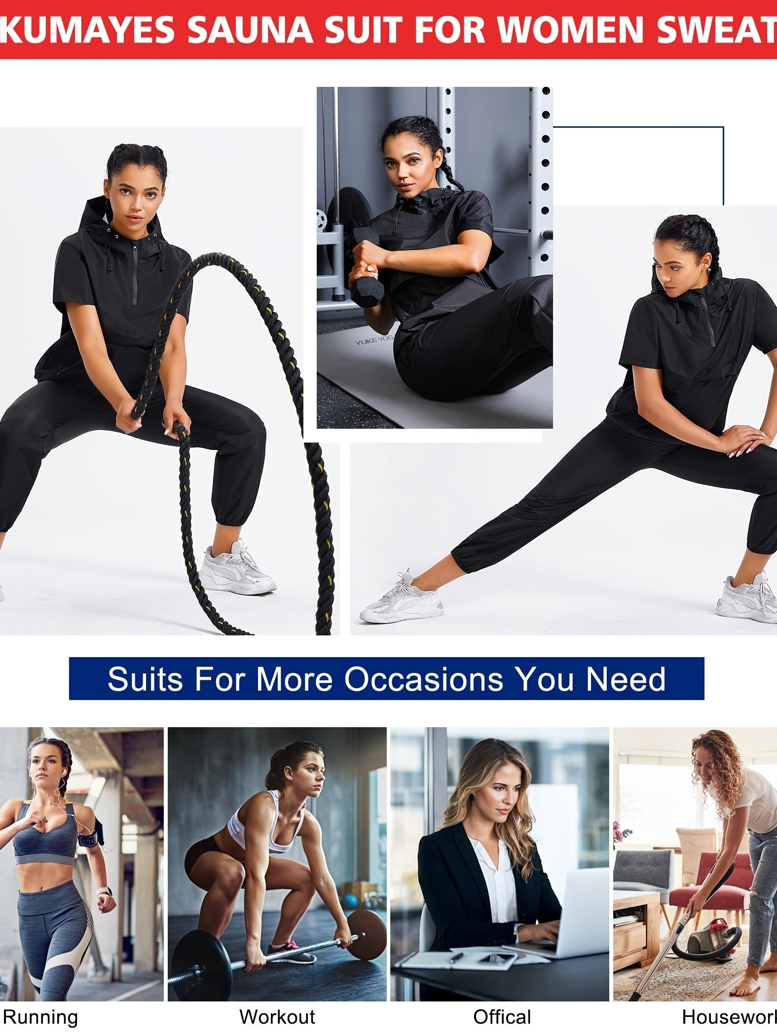 Women's Sauna Sweat Short Sleeve Suit for Weight Loss