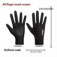 Outdoor Sunscreen Gloves Ice Silk Thin Style Non-slip Gloves