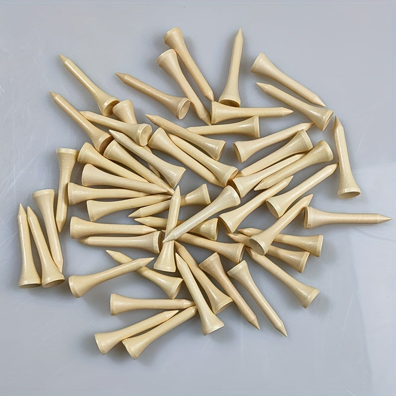 100 Pcs Wooden Golf Tees Environment Friendly For Golf Training