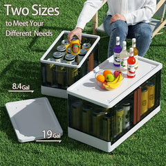1pc Collapsible Plastic Storage Cabinet Bins for Kitchen Stackable Totes