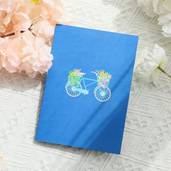 Vintage Bicycle Flower 3D Pop Up Card for Thanksgiving Mother's Birthday