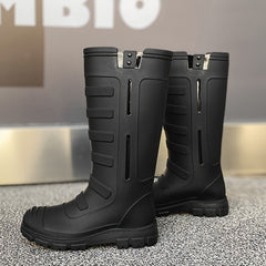 Women's Rubber Knee High Rain Boots Waterproof Outdoor Work Shoes