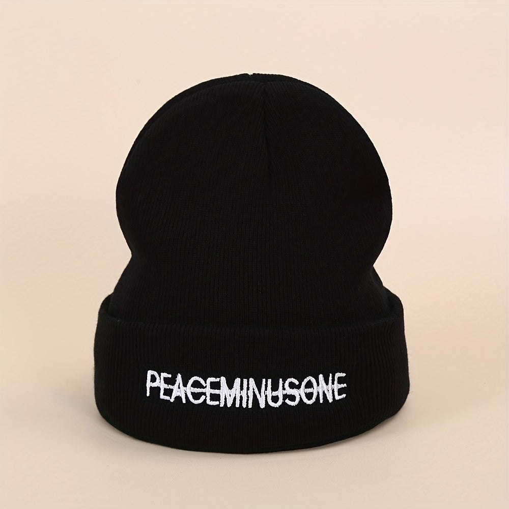 Fashionable Sport Knit Beanie Hat Letter Embroidery Winter Warm Ski Cold Hat